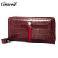 Best Selling Quality ladies dollar bill wallet crocodile texture Genuine Leather