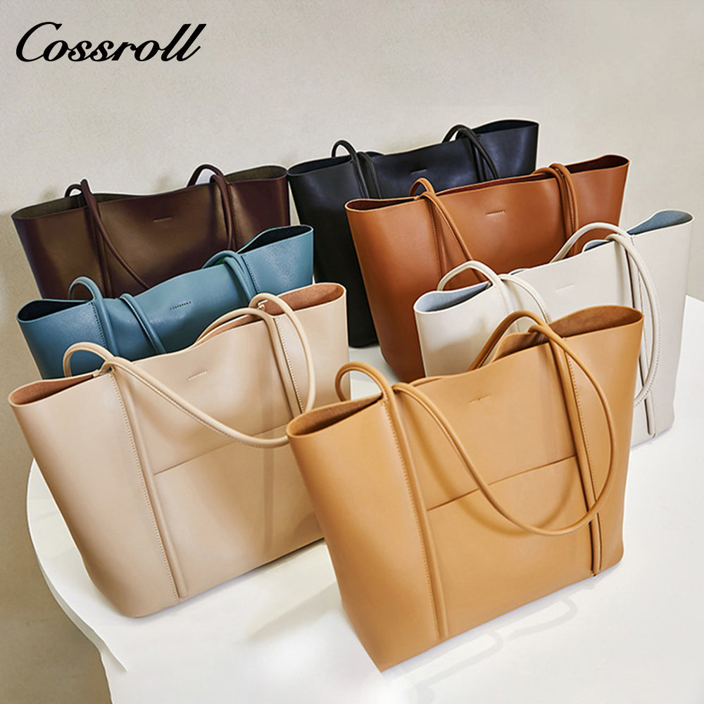 Genuine leather women's bag, ladies' shoulder bag, underarm style, large capacity, high-end feel