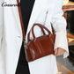 Spring and summer new leather women's bag crossbody bag retro commuter handbag female niche senior texture shoulder bag