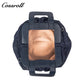 Women's Navy Wavy Textured Ruched Cloud Bag, Square Leather Handle Handbag, Minimalist Versatile Handheld Purse for Daily Commute