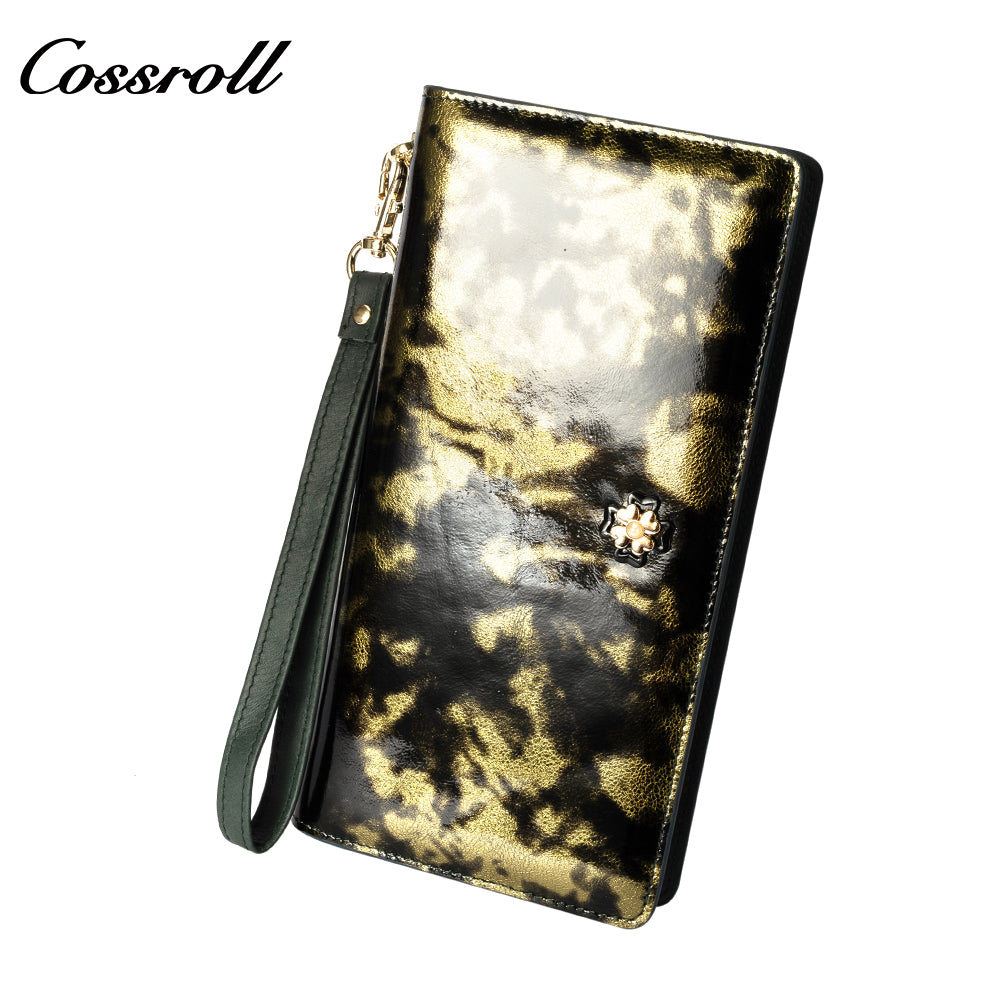 2024 High Quality Cheap Price imperial leather geniune leather wallet patent leather