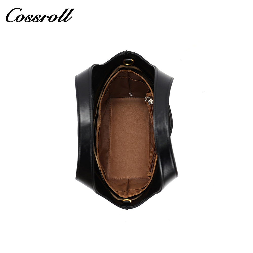 Women's Cowhide Commuter Hand Tote Bag, Minimalist Crossbody Bag with Adjustable Shoulder Strap