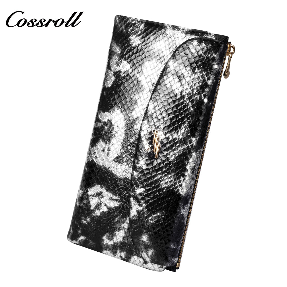 Best Selling  leather luxury  women small wallet Genuine Leather serpentine leather