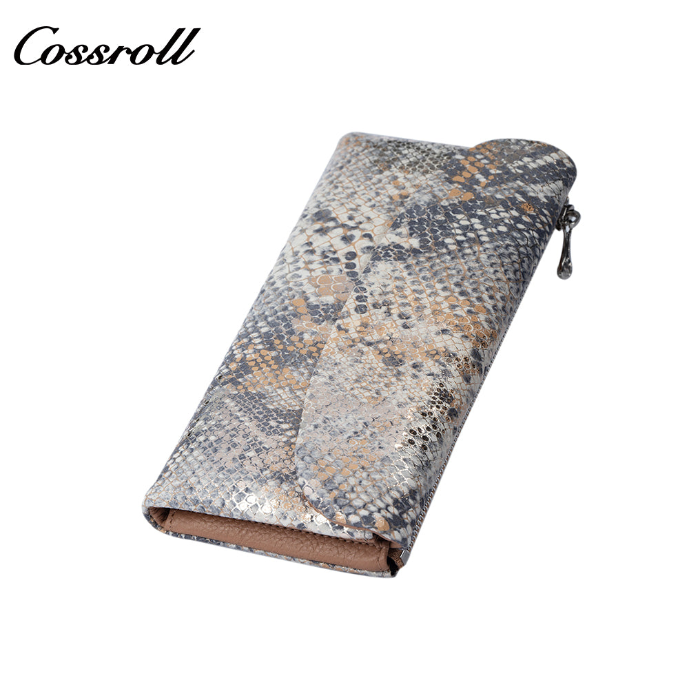 Genuine Leather Wallet, Tri-Fold Fashion Soft Leather Clutch, Women's Large-Capacity Cash Holder