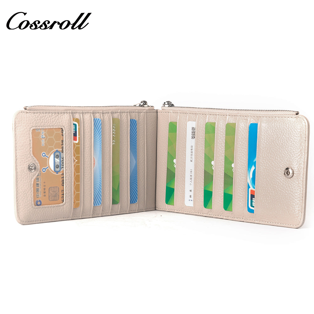Most Selling Products  manufactory for women geniune leather wallet Lychee leather