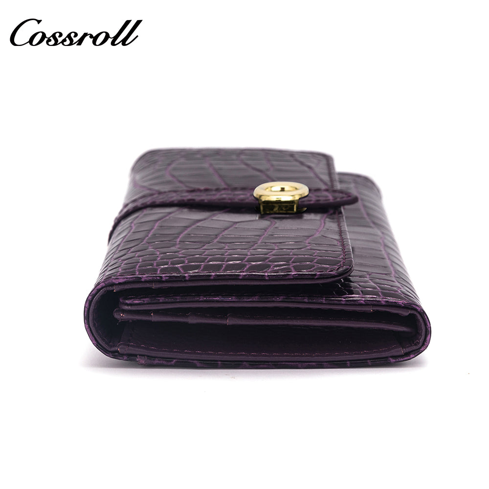 Best Selling Promotional Price luxury leather travel  crocodile texture Genuine Leather