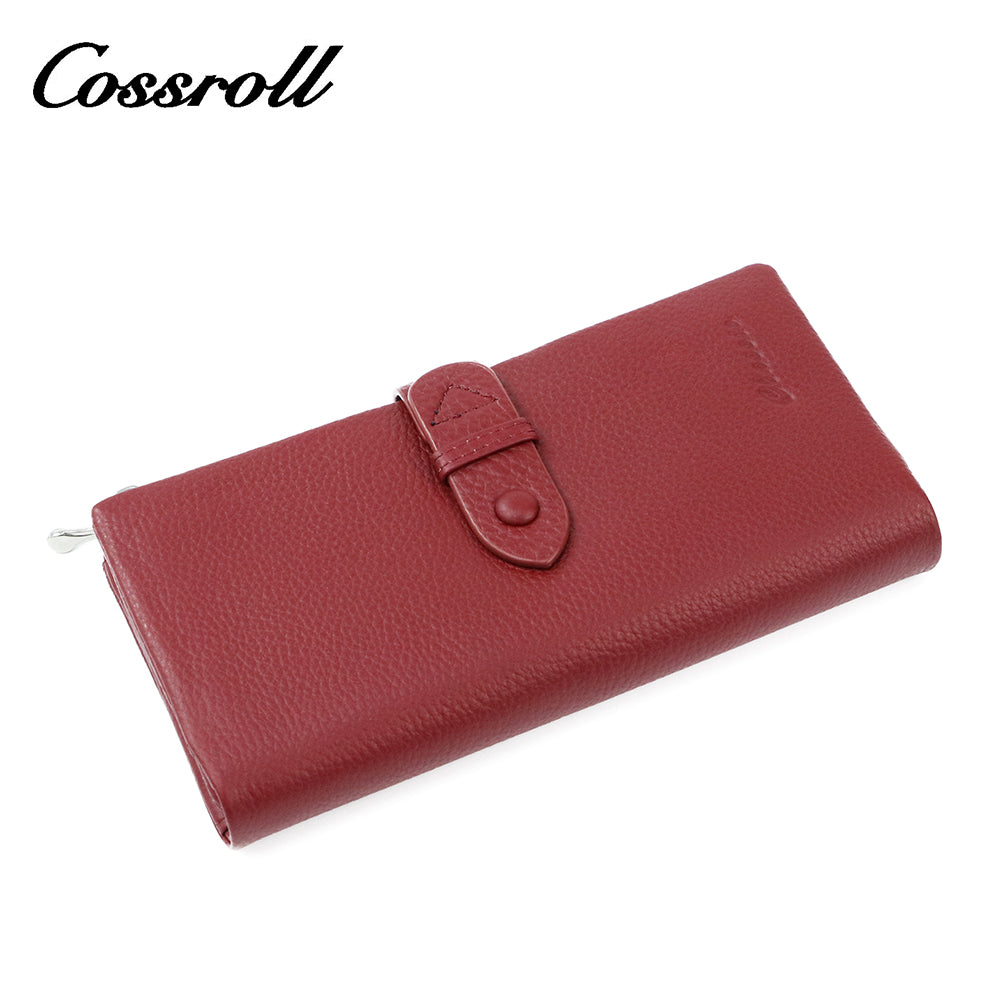 2023 Explosive Models date red long leather wallet women's With Wholesale hot style