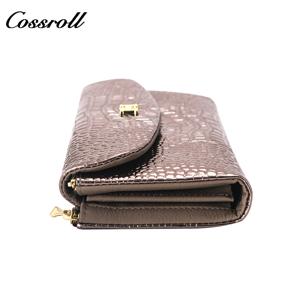 Free Sample Factory high unisex quality  crocodile texture Genuine Leather