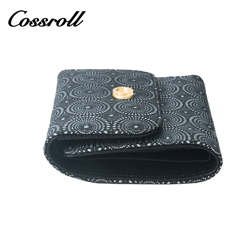 Brand New slim black leather wallet women With High Quality