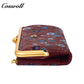 Factory custom 2023 fashion vintage pattern purse women's long and short leather purse holding large capacity wallet