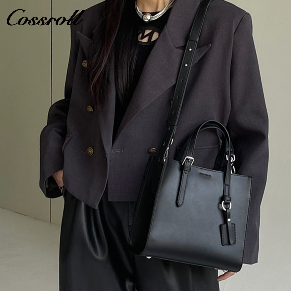 Leather women's bag 2024 new handbag large capacity advanced sense of fashion single shoulder crossbody Tote bag