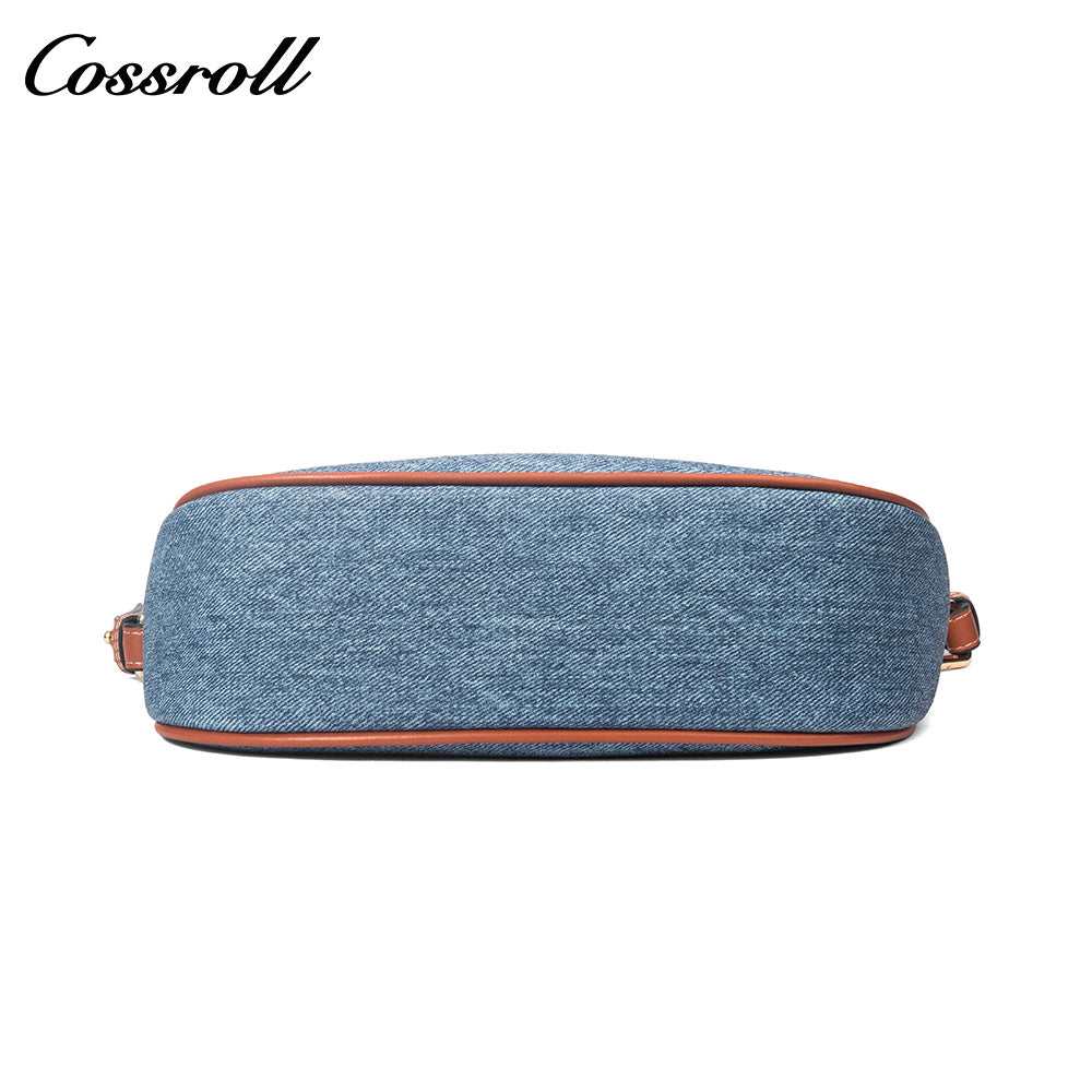 Denim Underarm Bag, Casual Shoulder Bag for Women, Commute Crossbody Purse with Adjustable Strap