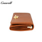 Women's Wallet ins Trendy Solid Color Simple Folding Coin Purse Genuine Texture Net Red Lock Wallet walle