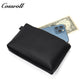 Genuine Leather Zipper Clutch, Minimalist Cowhide Pouch for Phone, Coins & Small Items