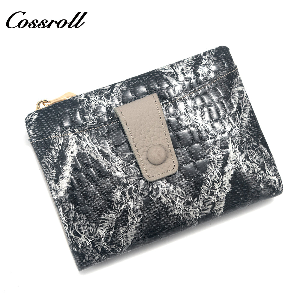 High Quality Cheap Price imperial leather crocodile texture geniune leather wallet