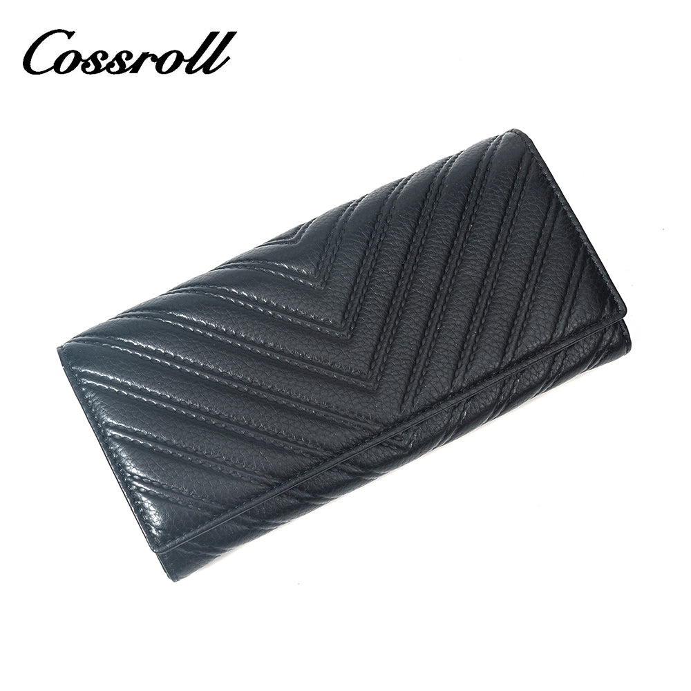 Wholesale New Innovations black soft italian leather women's wallets With high quality wholesale