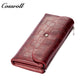 Women's Long Wallet Genuine Leather RFID First Layer Cowhide Clutch Soft Leather Simple Wallet