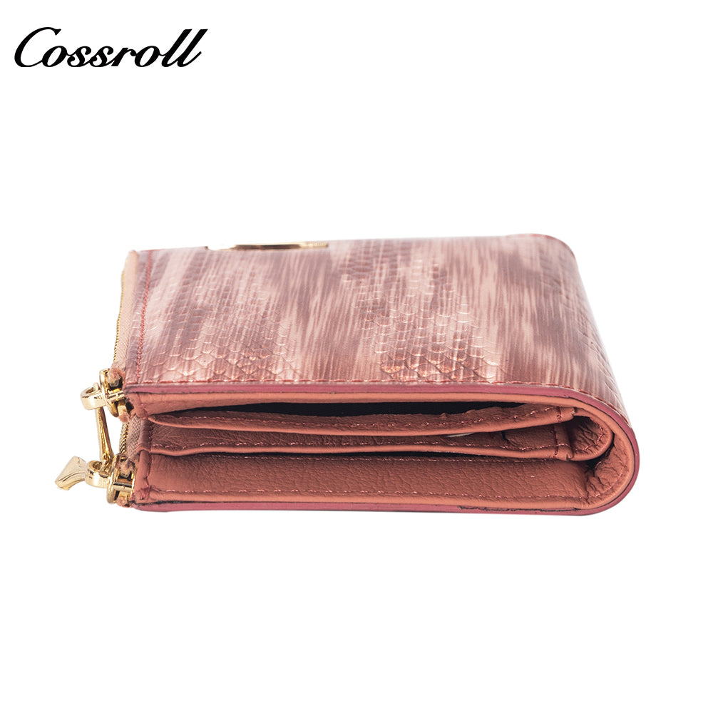 Factory Wholesale Price leather lady crocodile texture Genuine Leather