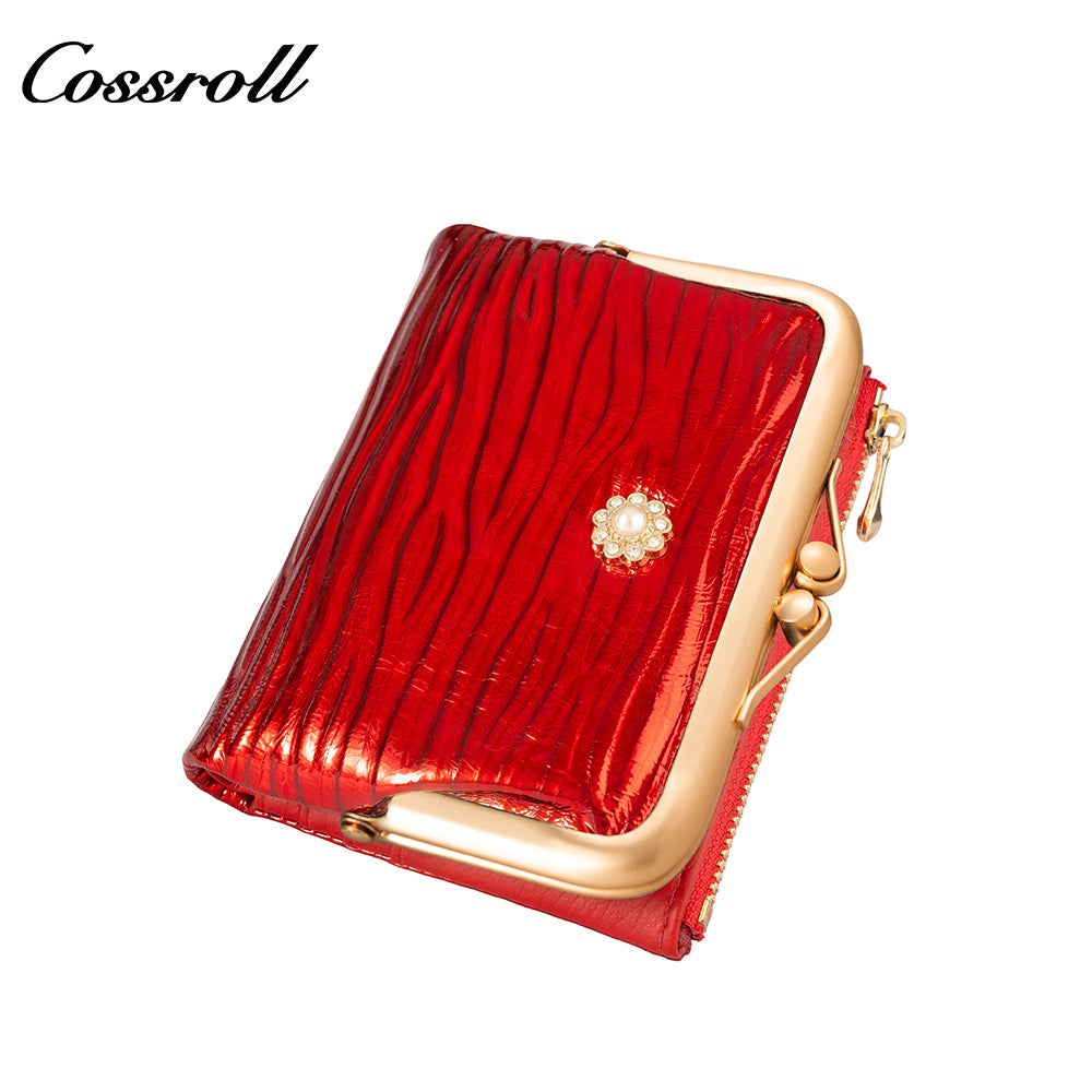 Best Selling  leather luxury  women small wallet Genuine Leather