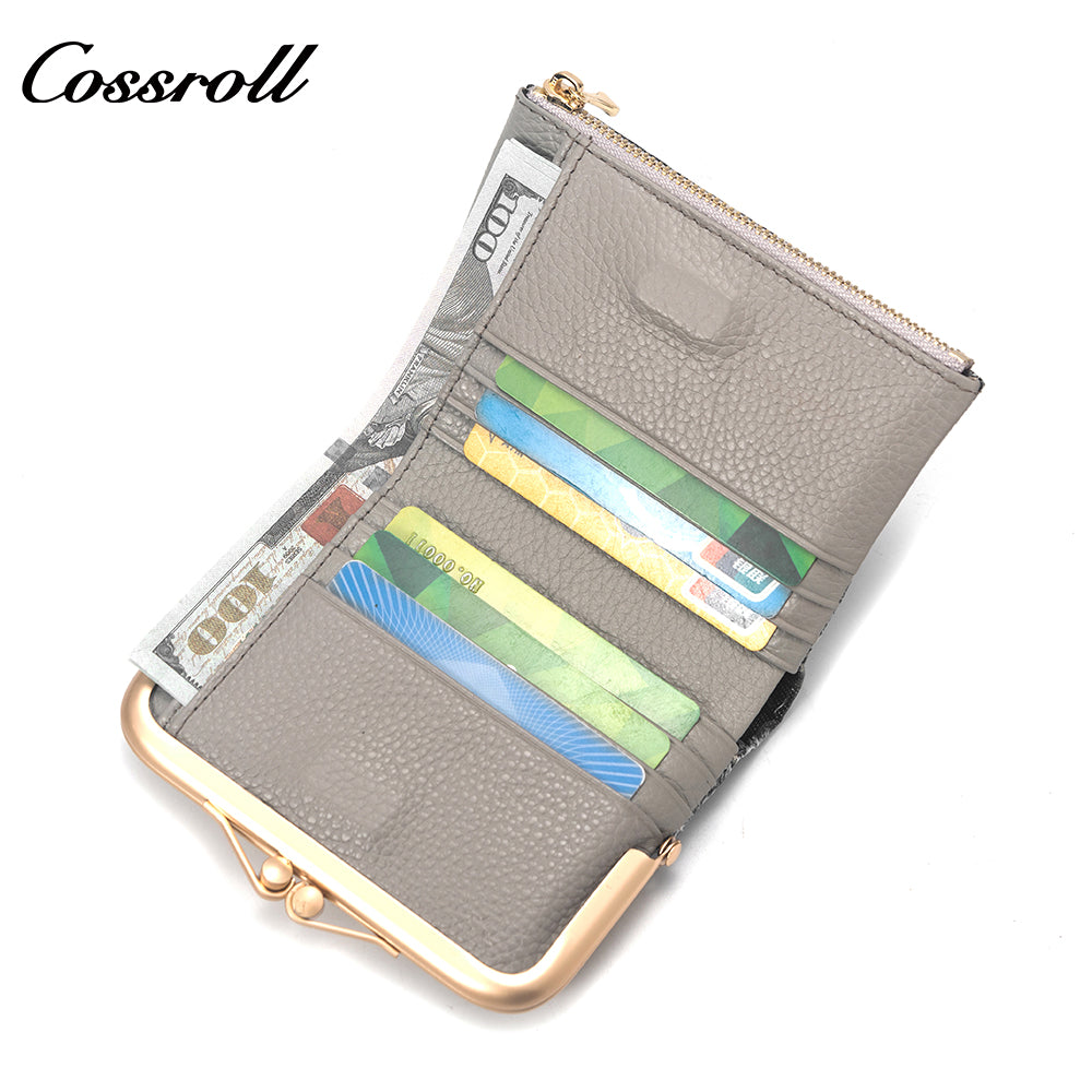 Leather women's purse Multi-functional pattern fashion short long cowhide wallet multi-card crocodile texture patent leatherg factory custom