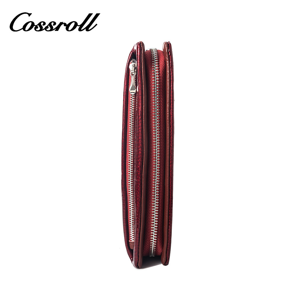 2023 Explosive Models date red long leather wallet women's With Wholesale hot style