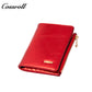Women's genuine leather short wallet, European and American style, oil wax leather, fashionable billfold