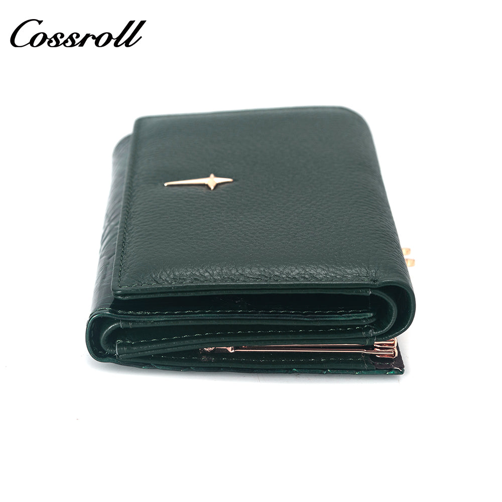 Innovative Design ladies purses multiple slots geniune leather wallet  Lychee leather