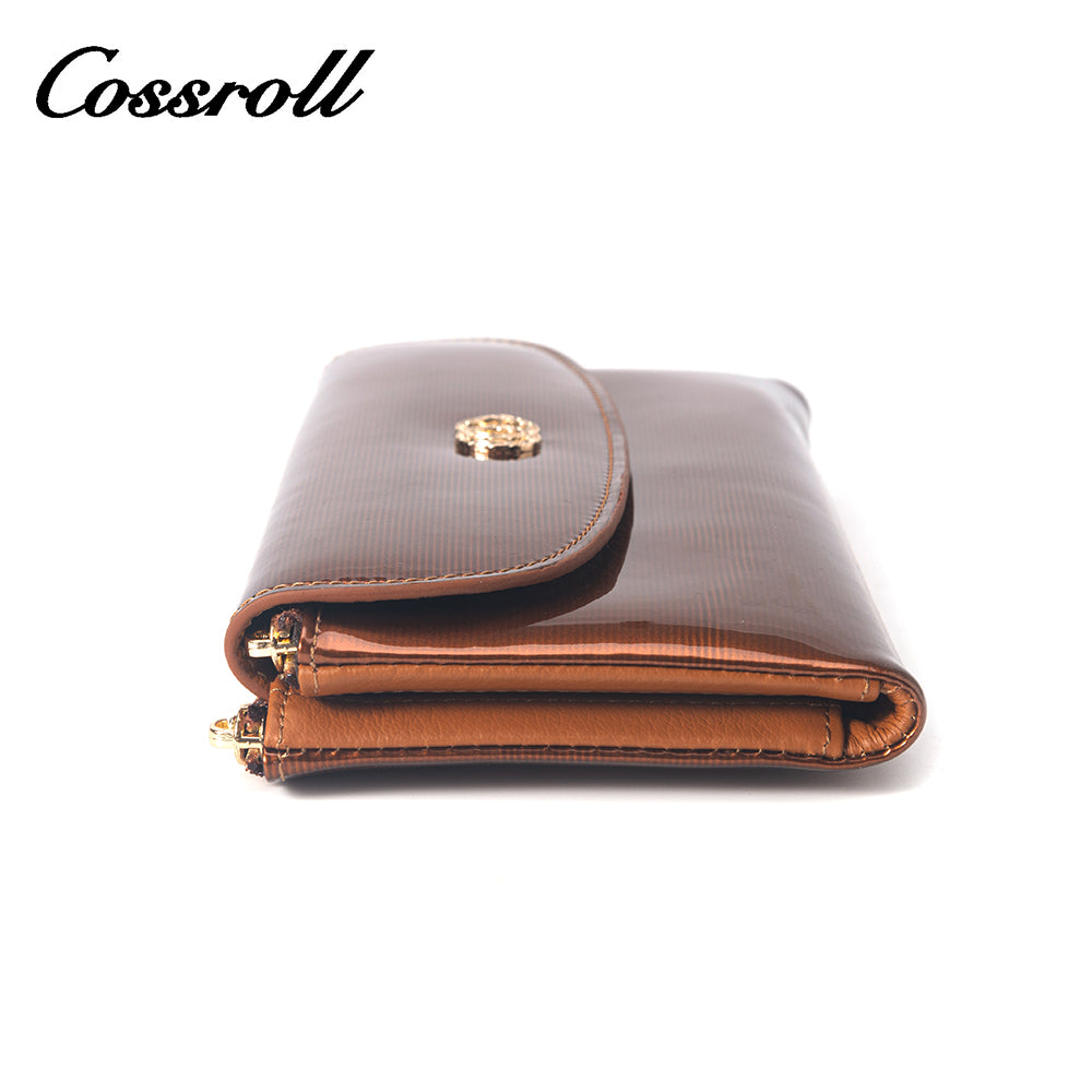 Custom Private Label brown leather wallet for women With Wholesaler