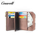 Short snakeskin print women's leather wallet