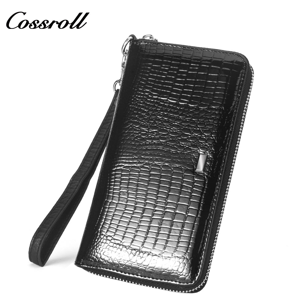 China Factory Supplied Top Quality  Professional Design Leather crocodile texture patent leather