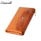 Women's Genuine Leather Coin Purse, Two-Tone Splice, Long, Large Capacity, Multi-Functional Card Holder