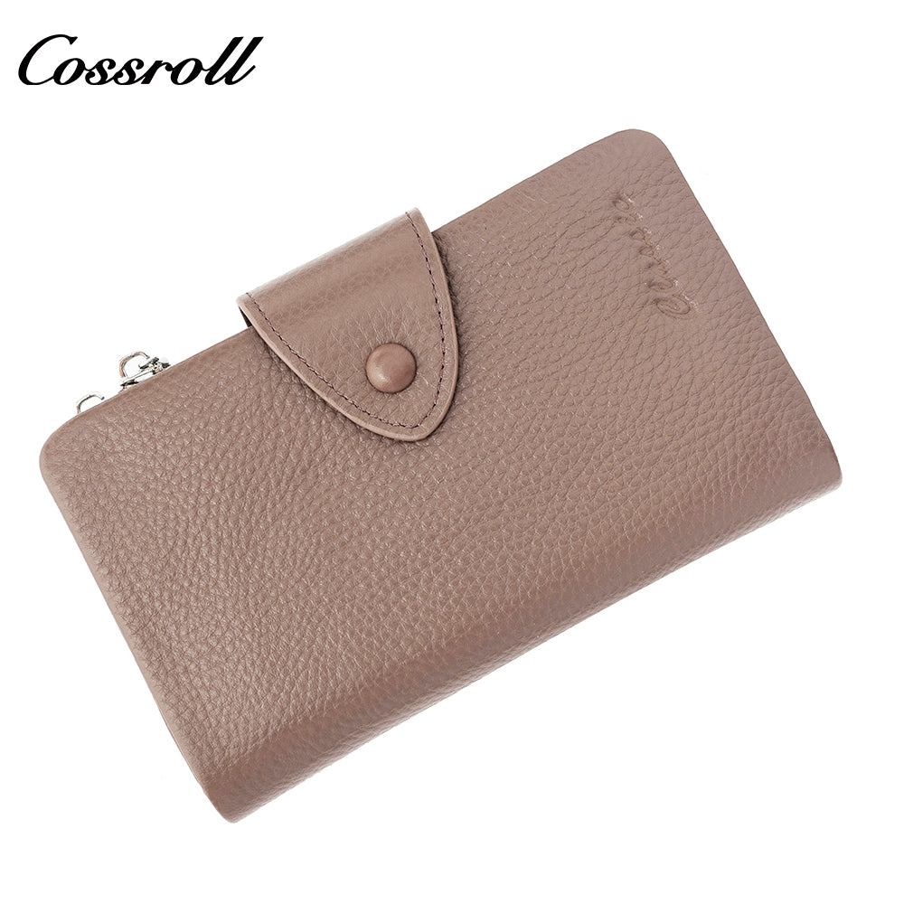 Wholesale High Quality  ladies purse  geniune leather wallet  Lychee leather