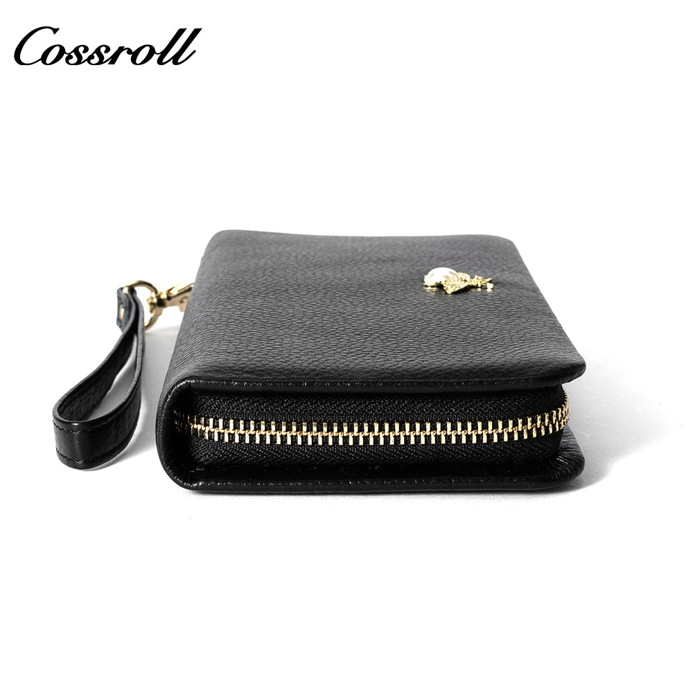 2024 Wholesale High Quality  ladies purse  geniune leather wallet  Lychee leather