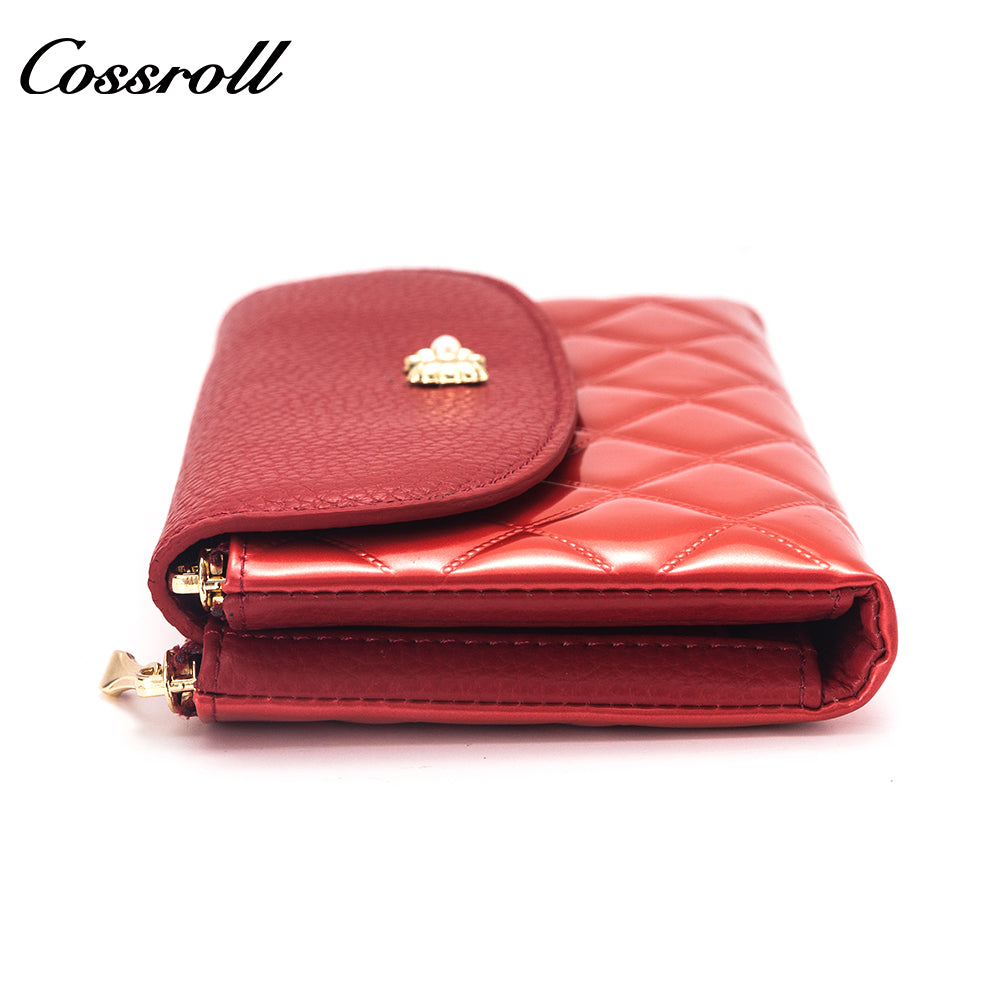 The Best China good quality leather purse women patent leather