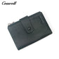 Leather Bifold Short Wallets With Double Zipper