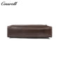Men's Full Grain Leather Briefcase, Large Capacity Flap Laptop Handbag, Genuine Leather Business Commute Office Bag
