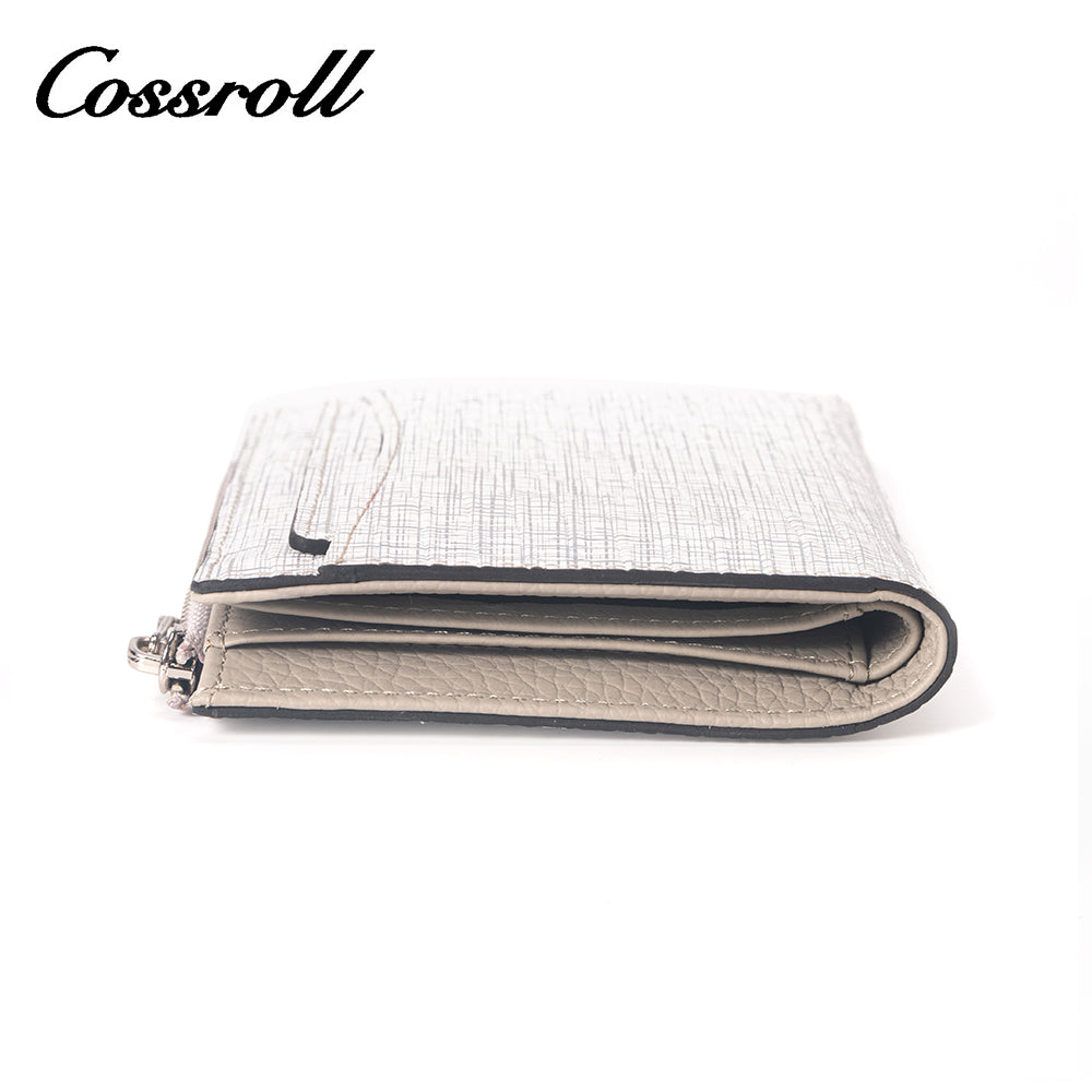 New Design short women's leather slim card wallet With High Quality