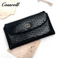 New style leather texture ladies long wallet top layer leather