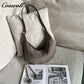 Cowhide Underarm Women's Crossbody Bag, High-End Fashion Suede Tote Bag