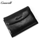 First layer soft cowhide three fold wallet small wallet Fashion leather short folding money wallet Feminine zipper coin purse