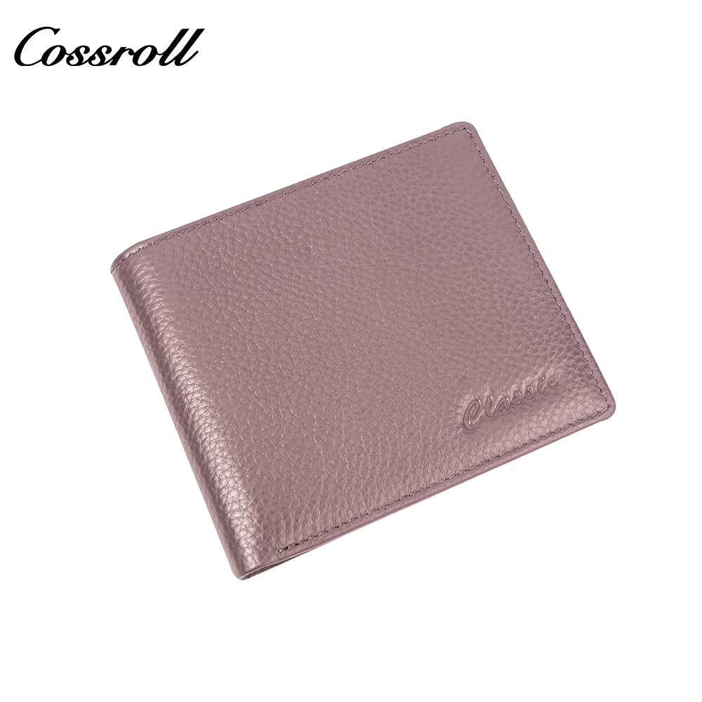 Real pickup bag men's first layer of cowhide degaussing anti-theft brush card sleeve compact ultra-thin wallet