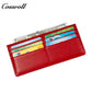 Long women's simple first layer cowhide solid color zipper card bag ultra-thin purse purse Fashion design sense cowhide