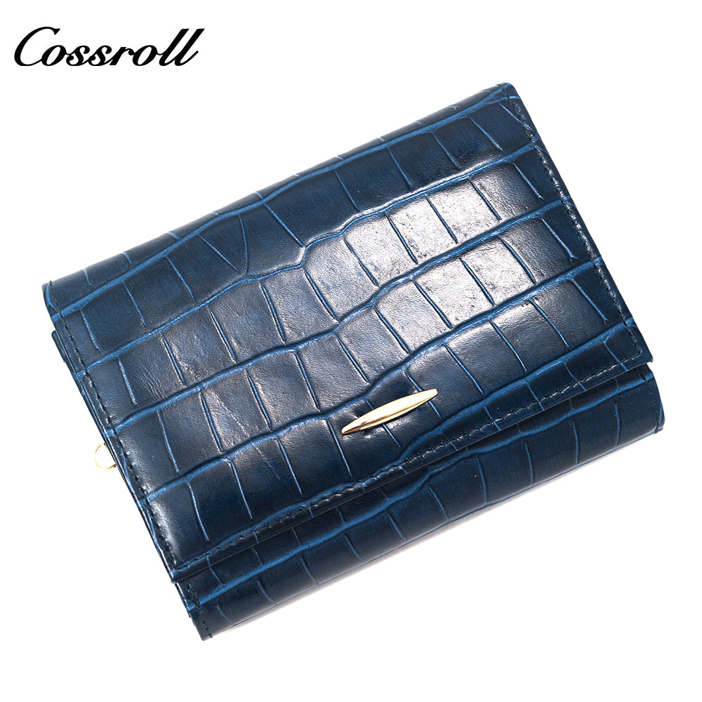 New China Products leather waterproof wallets ladies  crocodile texture Genuine Leather