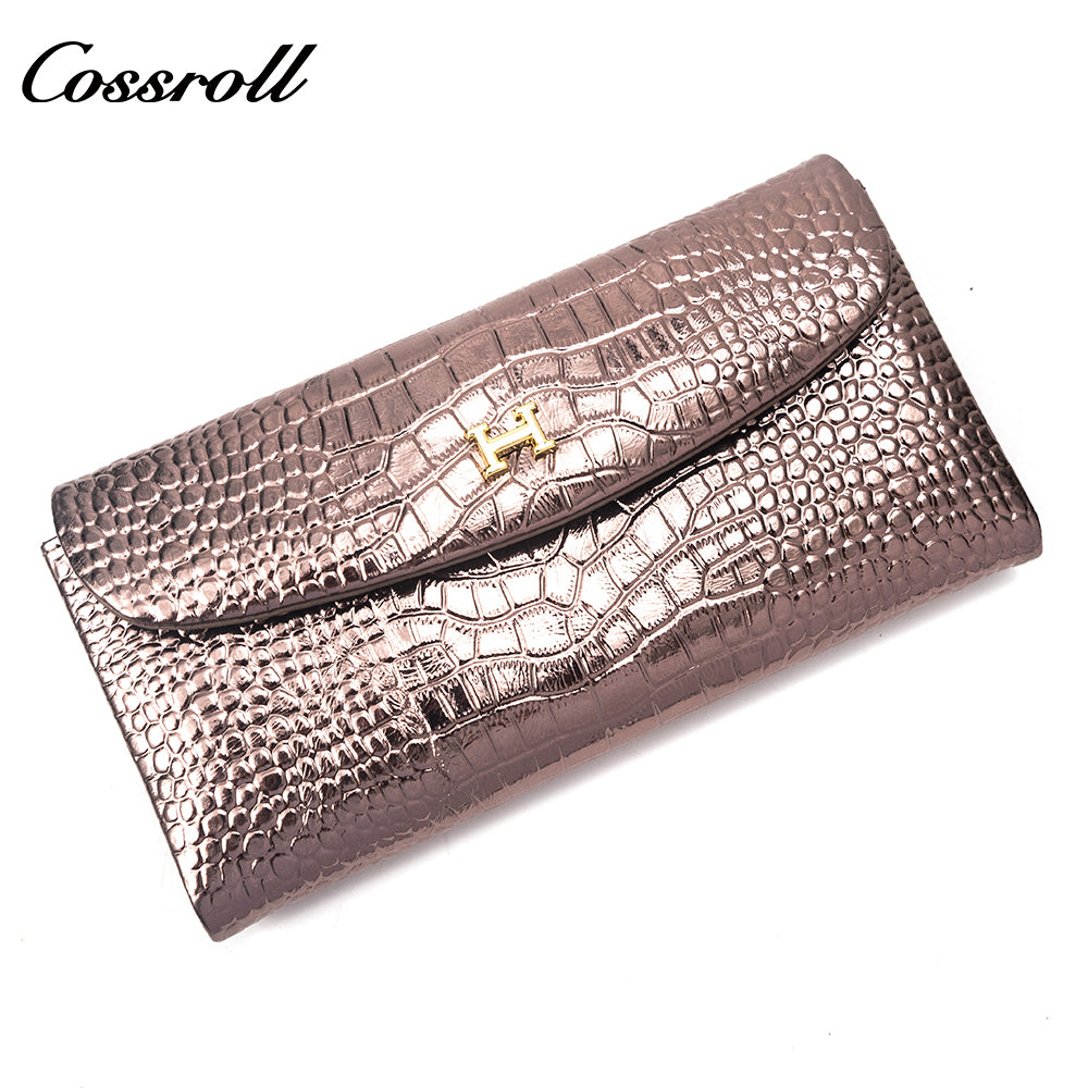 Free Sample Factory high unisex quality  crocodile texture Genuine Leather