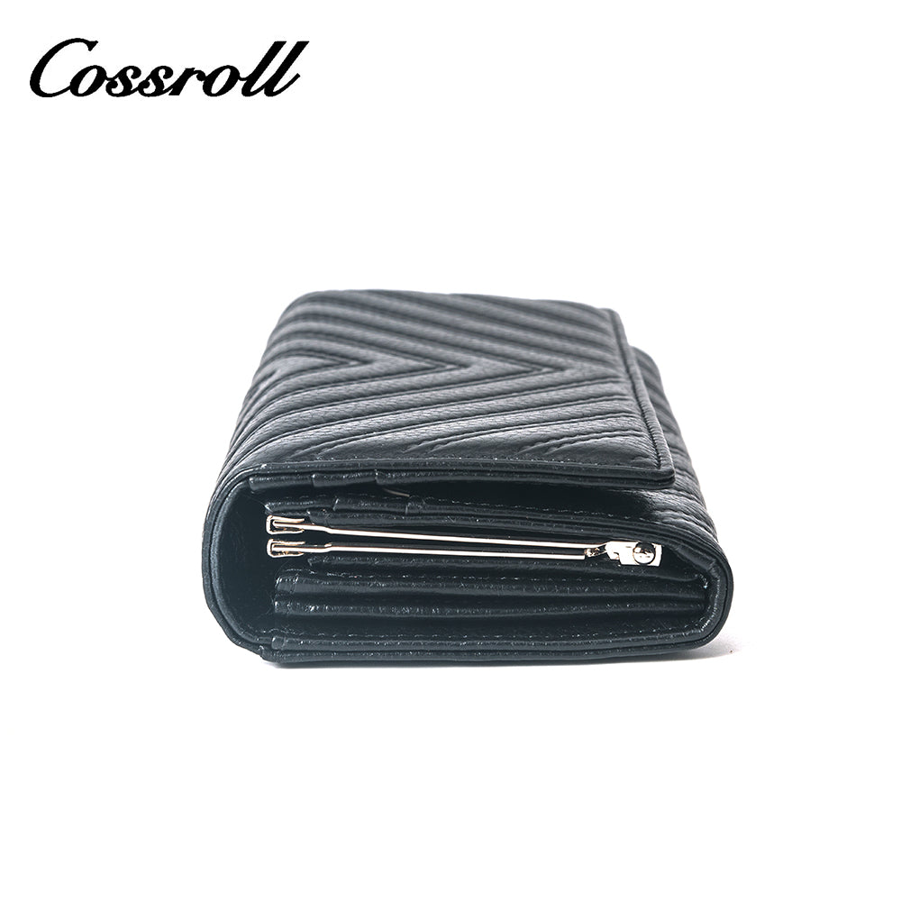 Wholesale New Innovations black soft italian leather women's wallets With high quality wholesale