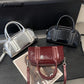 Head layer oil wax cowhide single shoulder crossbody women's bag fashion generous shell bag zipper soft leather handheld