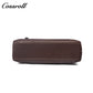 Men's Cowhide Leather Messenger Briefcase, Flap Laptop Handbag, Large Capacity Genuine Leather Shoulder & Crossbody Bag for Business & Daily Commute