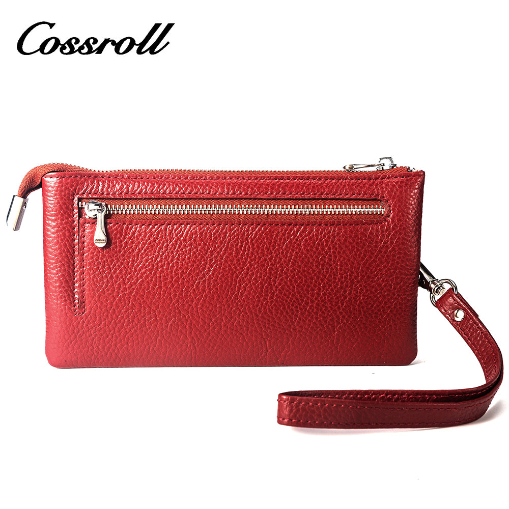 Stock Available full grain leather women's wallet With High Popularity