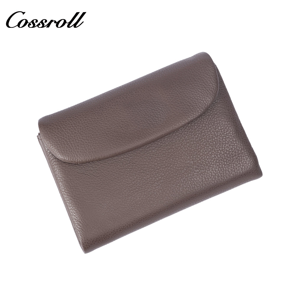 Women's wallet leather short wallet, fashionable soft leather, large capacity with multiple card slots.