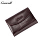 High-grade leather card wallet women oil waxed leather multi card slot coin purse